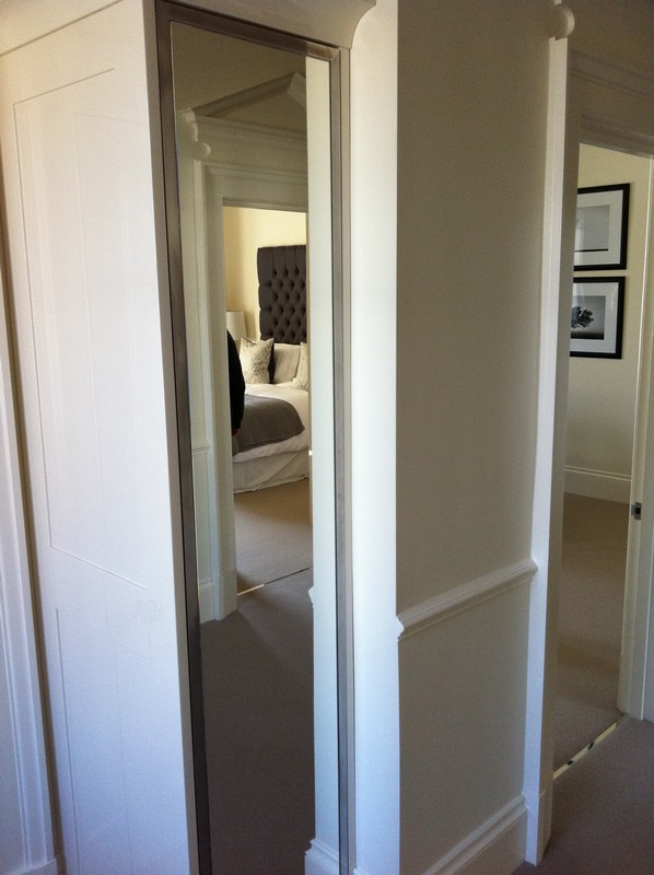 Full-length wardrobe mirror fitted in Plaistow home
